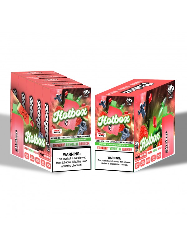 Hotbox Disposable Vape 7500 Puffs | Box of 5 Units