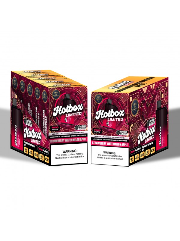 Hotbox Limited Disposable Vape 7500 Puffs | Box of 5 Units