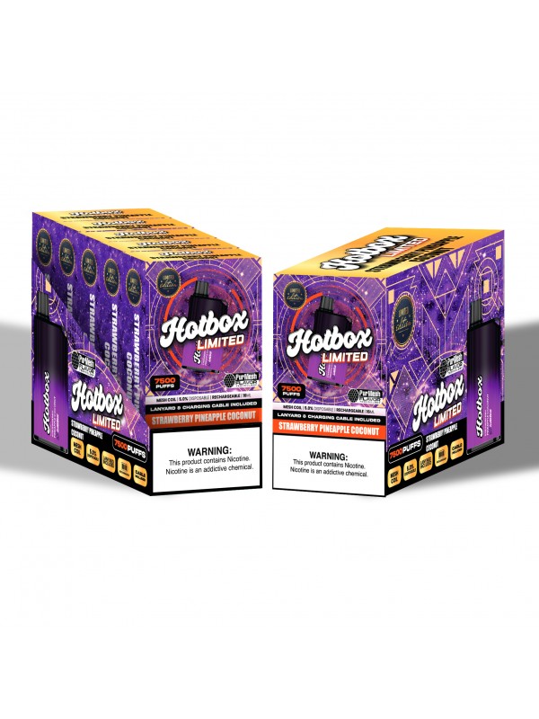 Hotbox Limited Disposable Vape 7500 Puffs | Box of 5 Units