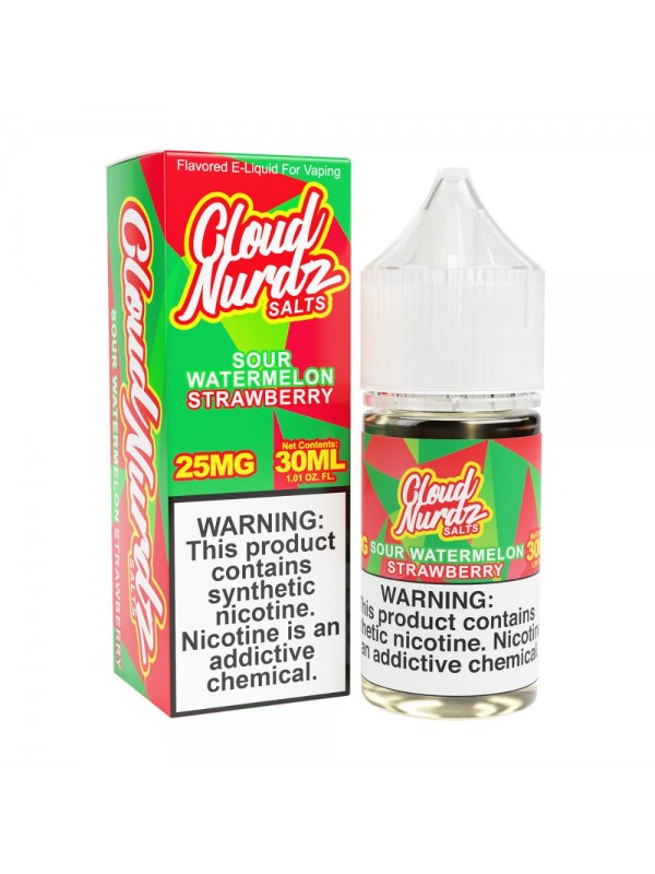 Cloud Nurdz TFN Salts – Sour Watermelon Strawberry 30mL