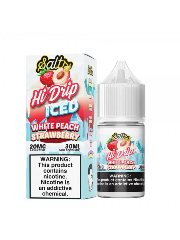 Hi-Drip Salts – White Peach Strawberry ICED 30mL